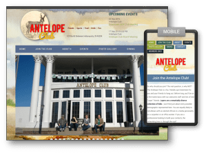 Antelope Club site screens